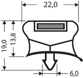 Uszczelka PCV wciskana z magnesem JPC-134